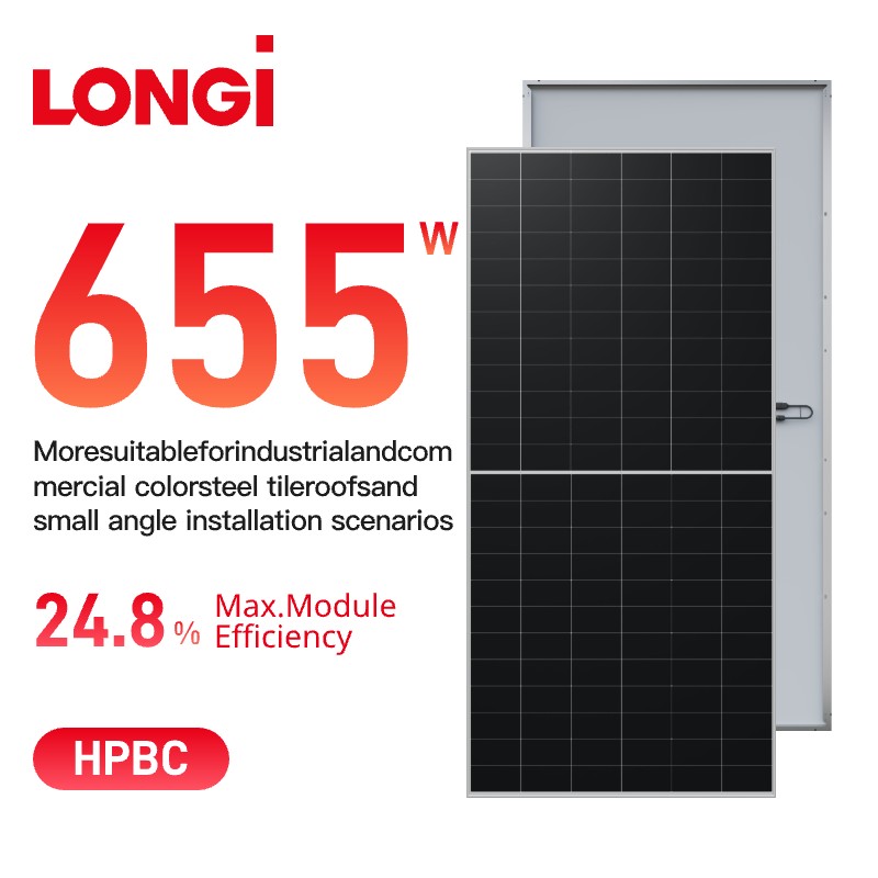 Bảng điều khiển năng lượng mặt trời LONGi Himo X10 Monofacial 640-670w LR7-72HVHF