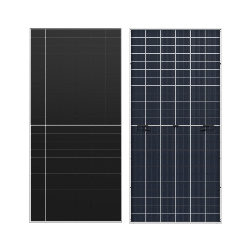 Bảng điều khiển năng lượng mặt trời hai mặt WERAN 640-670W HPBC 2.0 - Mô-đun PV hai kính liên hệ lại với OEM cho các dự án tiện ích và EPC