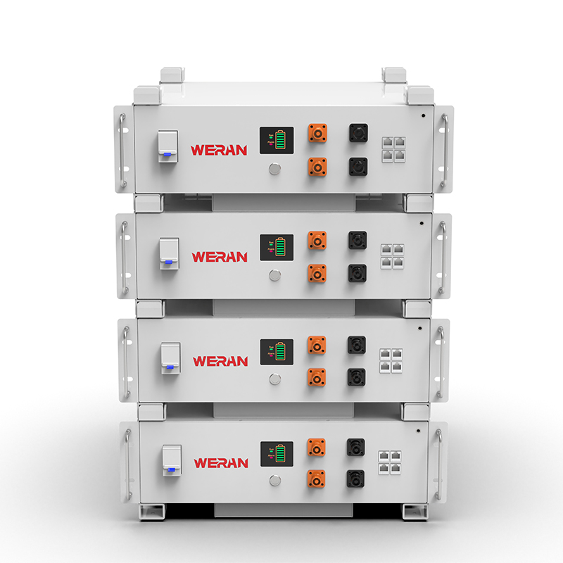 Pin giá đỡ WERAN WRL-48100RW 51.2V 100Ah LiFePO4 (5.12kWh) – 8000 chu kỳ, CAN/RS485, ESS tại nhà có thể xếp chồng lên nhau