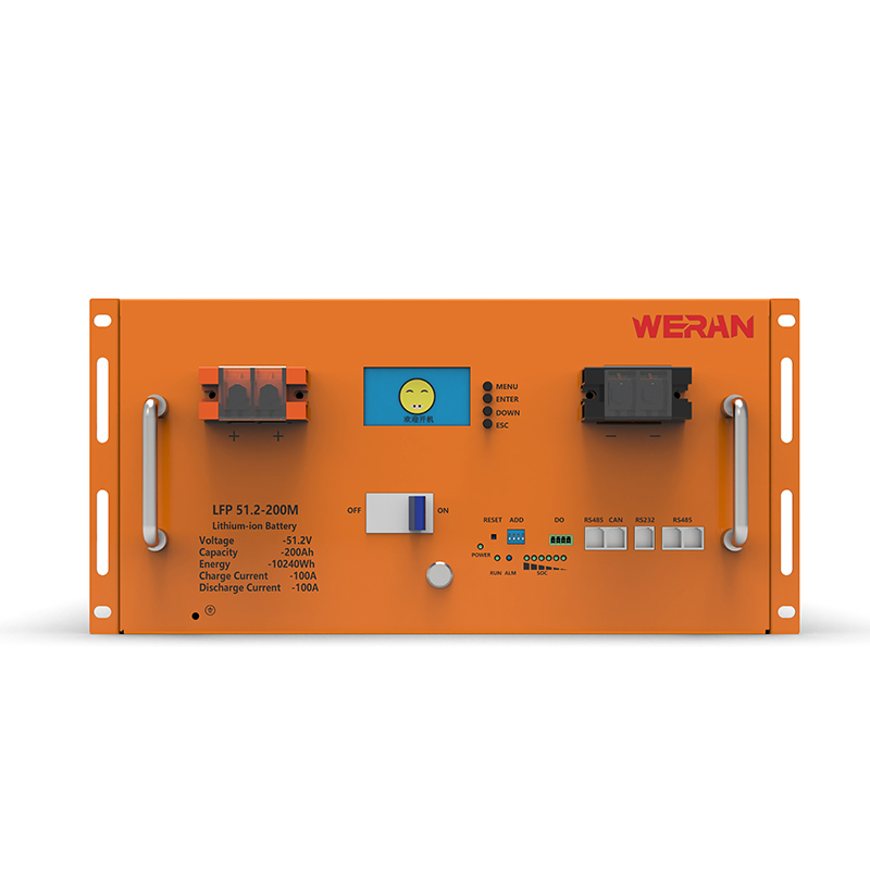 Pin giá đỡ WERAN WRL-48200RO 51.2V 200Ah LiFePO4 (10.24kWh) - 8000 chu kỳ, Bộ lưu trữ năng lượng mặt trời mô-đun, dòng điện cao