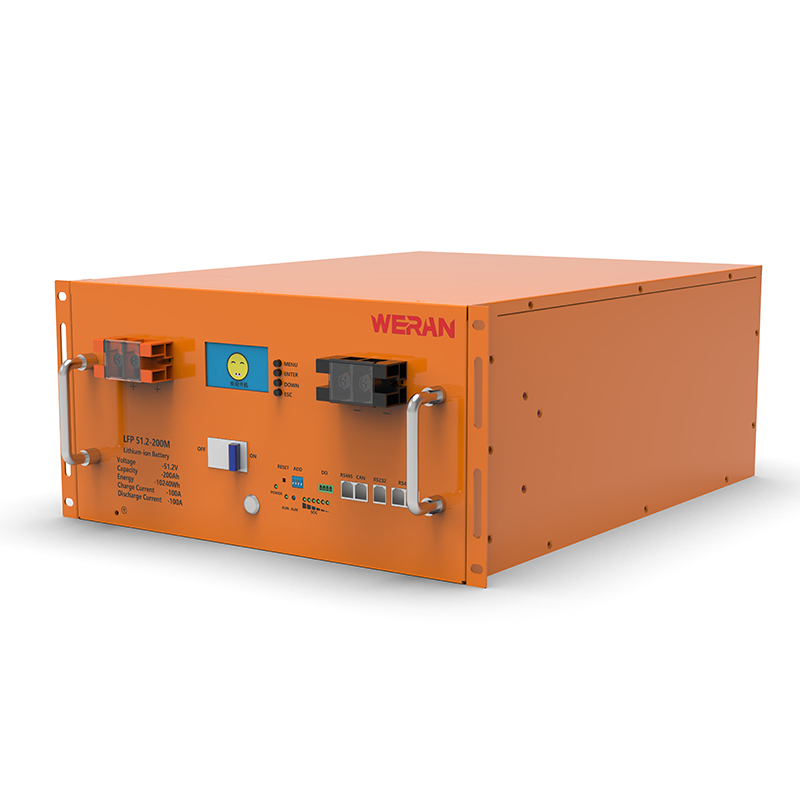 Pin giá đỡ WERAN WRL-48200RO 51.2V 200Ah LiFePO4 (10.24kWh) - 8000 chu kỳ, Bộ lưu trữ năng lượng mặt trời mô-đun, dòng điện cao